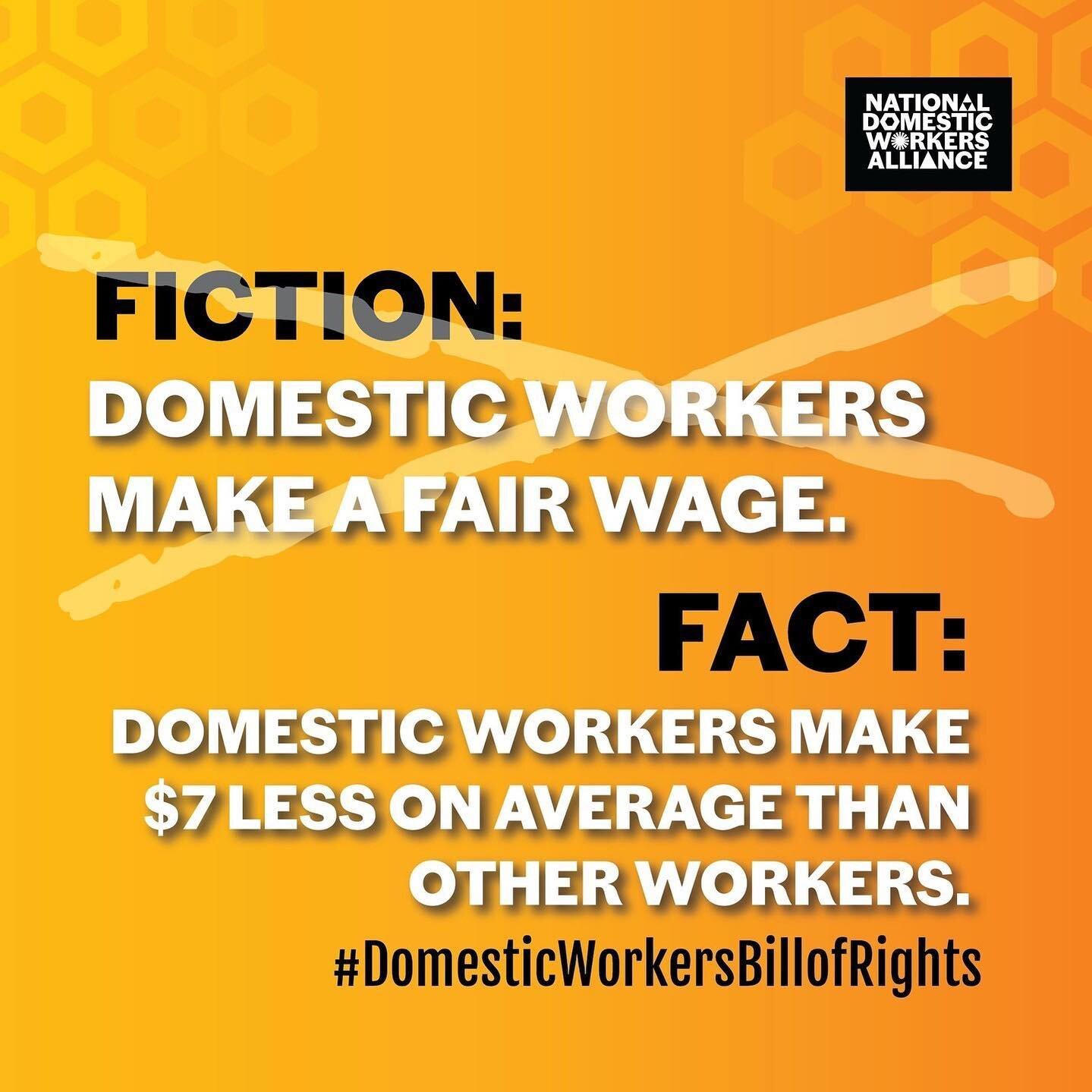 Posted @withregram &bull; @domesticworkers We&rsquo;ve been saying it for 15 years, domestic workers should be paid livable wages. Plain and simple! #DomesticWorkersBillofRights