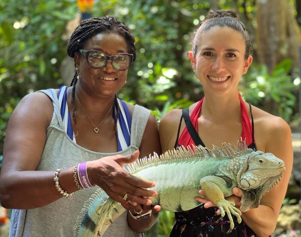 Healing Justice Coordinator, Juliana, flew to Jamaica to visit Angella, Director of Political Education, in August! 
We were excited to see two of our team members share space, rest, and deepen their relationship. They virtually hosted the Healing J