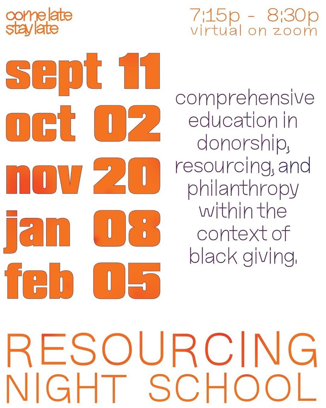 Class is in session! 📚 Join  the Boston Ujima Project (@ujimaboston) for Resourcing Night School on Nov 20th at 7:15 PM. This program will boost your knowledge in donorship, resourcing, and philanthropy with a focus on Black giving. #ResourcingNight