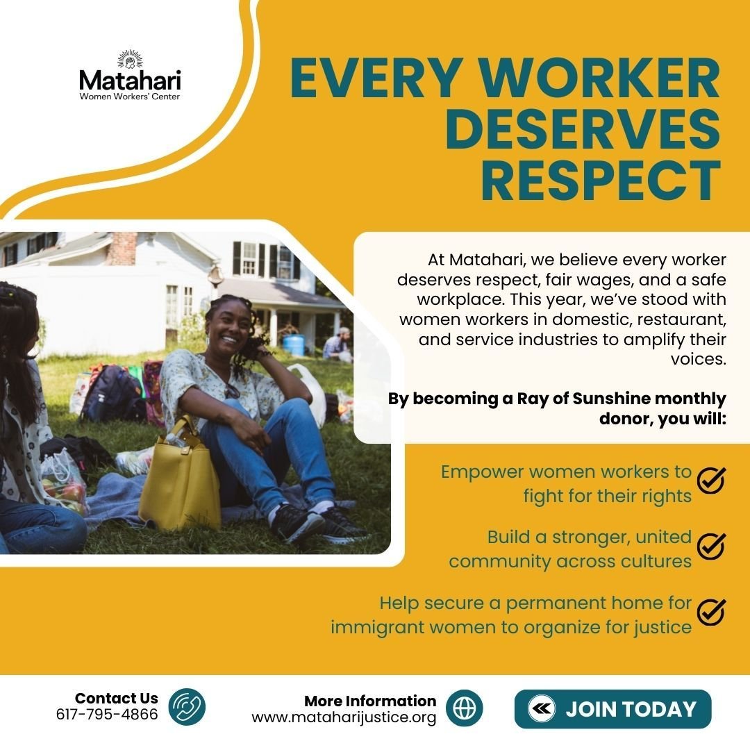 As the holidays approach, let's come together to support the workers who are the backbone of our communities. 
At Matahari, we believe every worker deserves respect, fair wages, and a safe workplace. This year, we&rsquo;ve proudly stood with women w